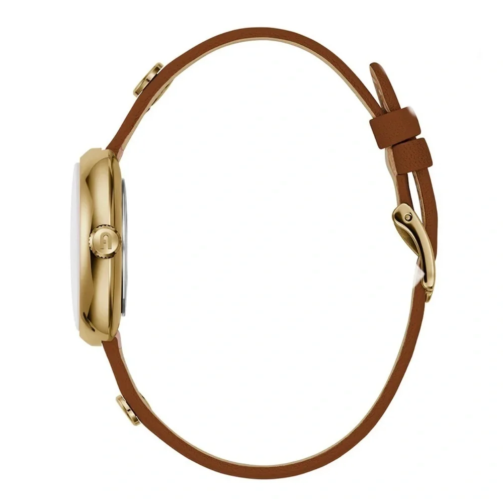 Furla Cosy Brown Genuine Leather Strap Watch